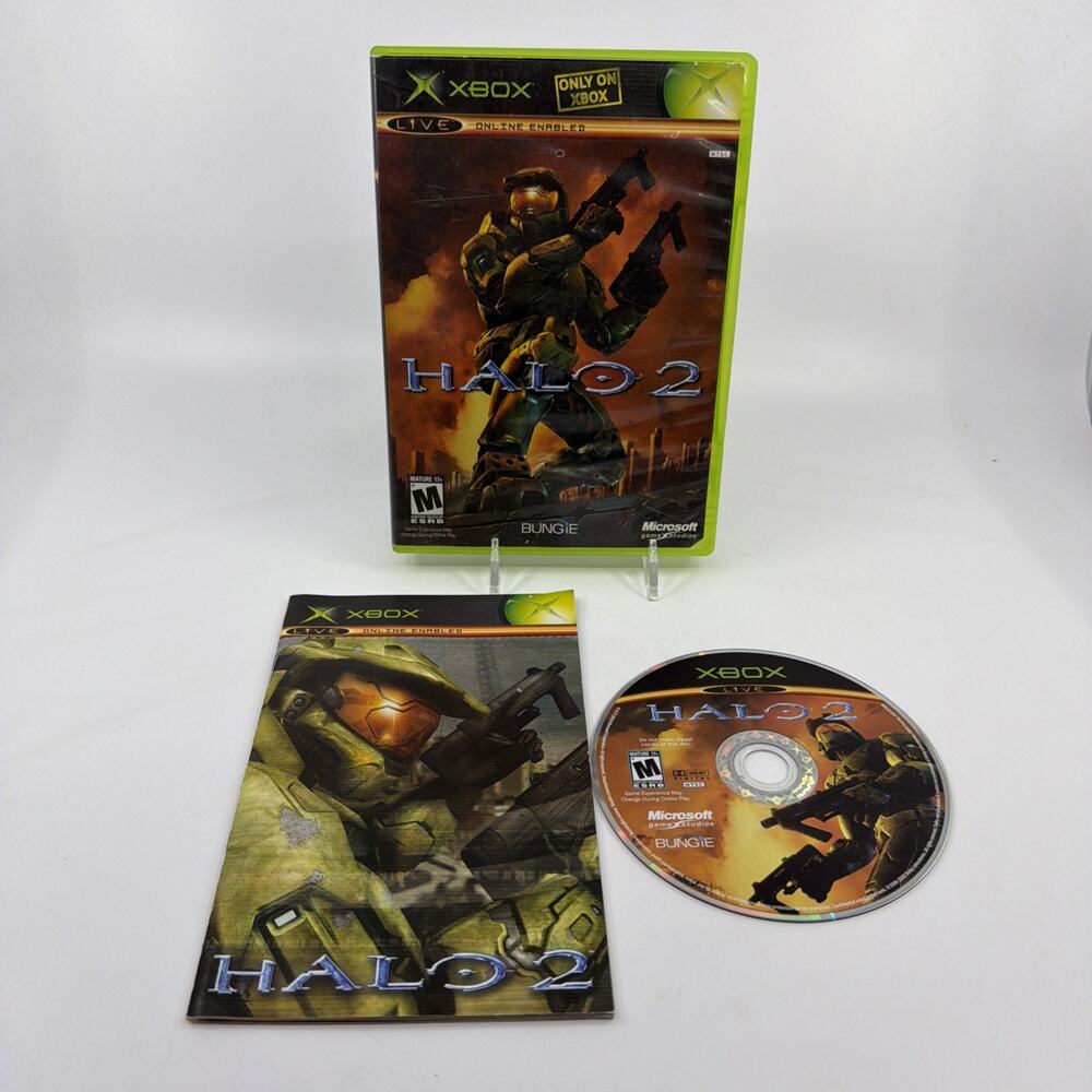 Halo 2 Microsoft Original Xbox CIB Complete Tested Bungie 2004 Microsoft Game St